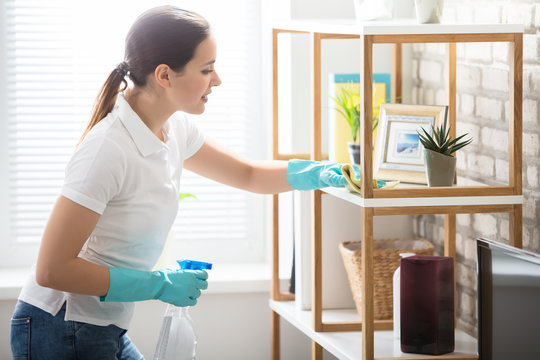 Professional woman cleaner performing house cleaning – Gloss Cleaning Tampa Bay